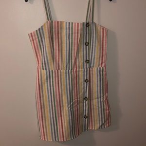 Rainbow stripe romper